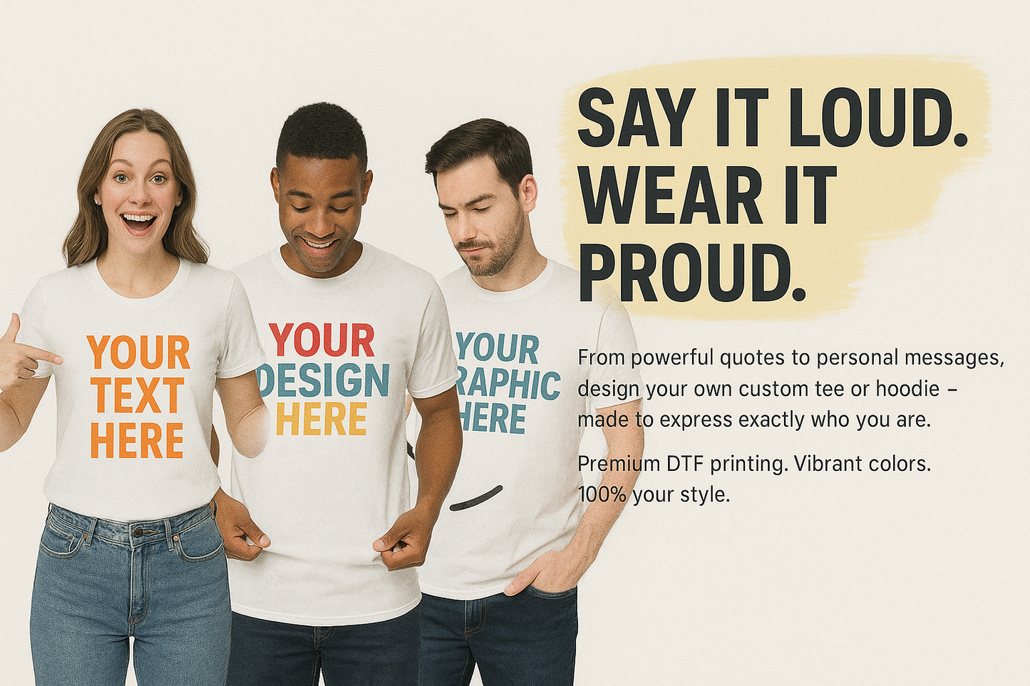 Customize Your Shirt Or Hoodie, The Way You Want It!